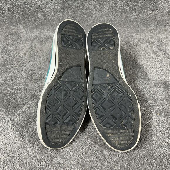 Converse Chuck Taylor All Star High Women’s Sz 8 Gray Teal Side Zip Skate Shoes - Picture 10 of 13